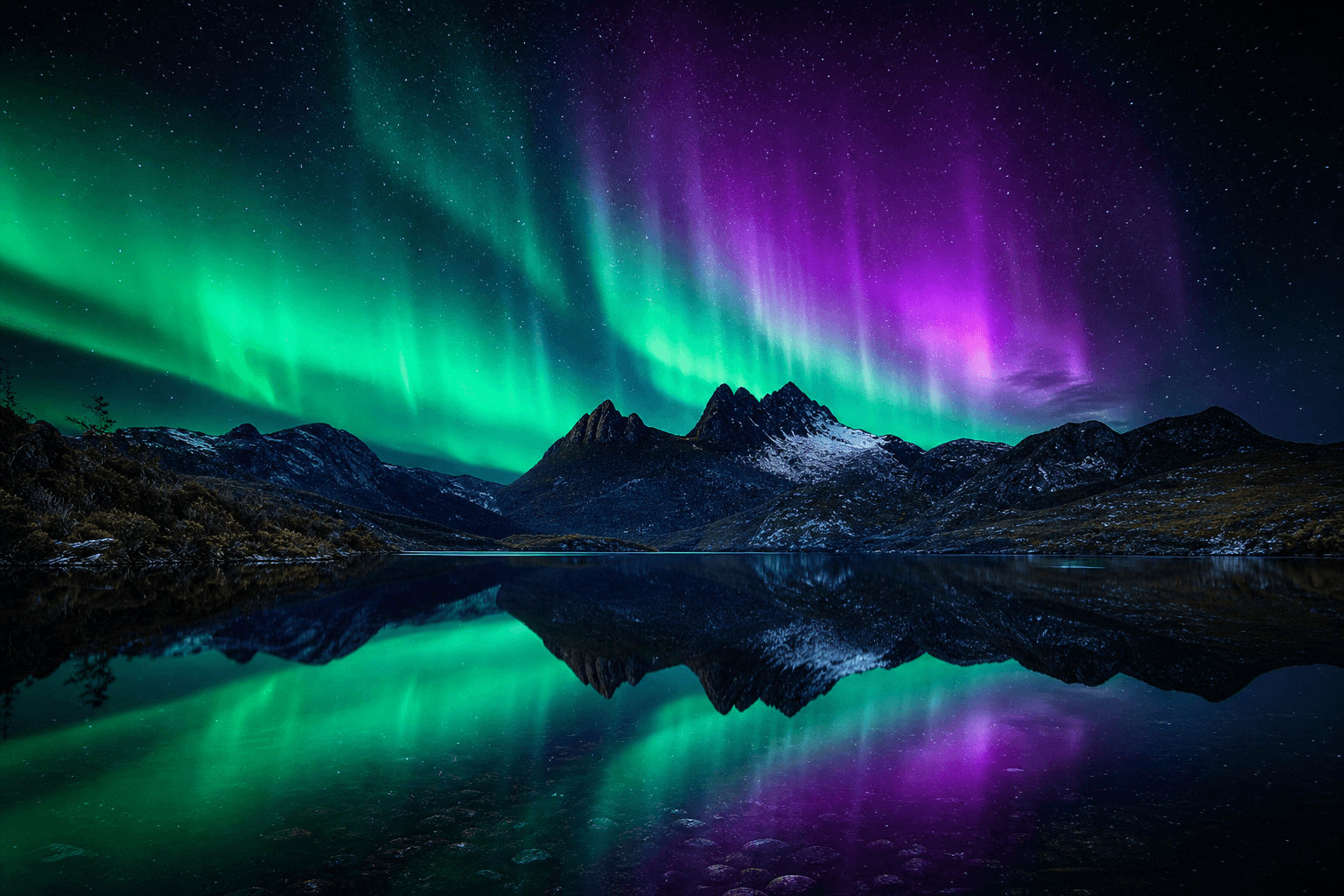 Aurora preview over Tasmania